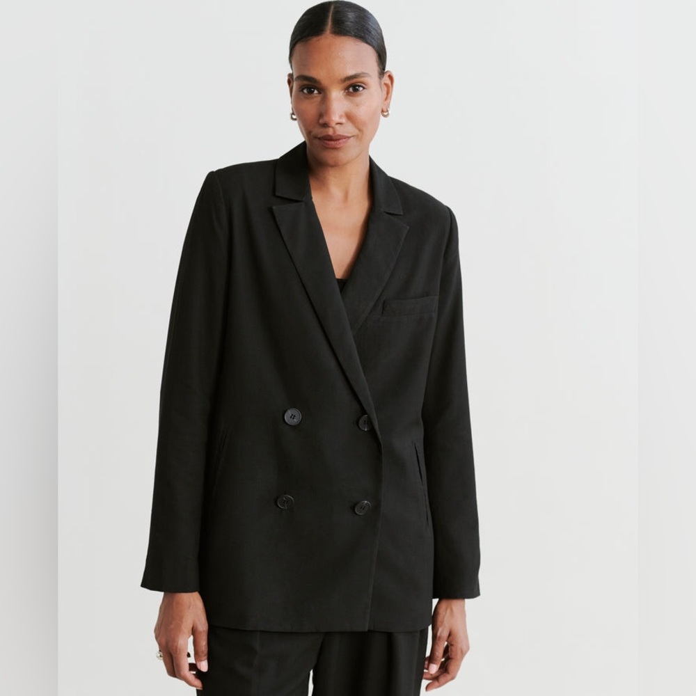 NWT Jenni Kayne Jones Blazer Black Oversized Boxy Size 10 Large